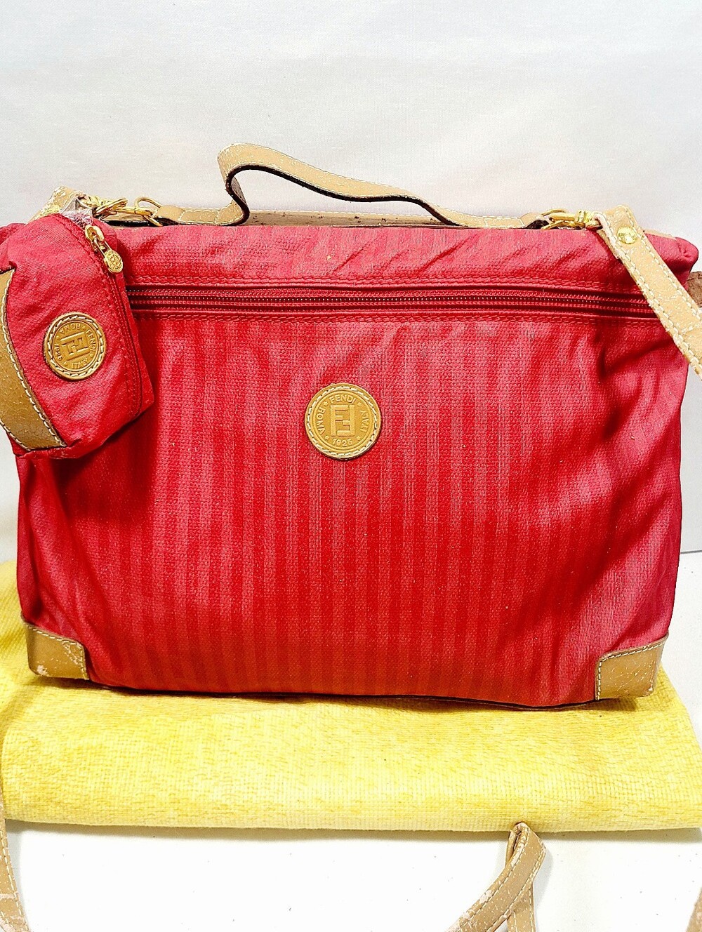 Fendi Csnvas Leather Bag